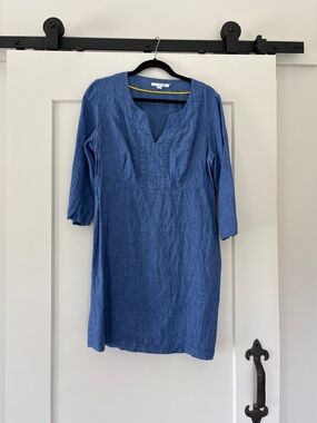 Boden Blue Tunic-Style Long Sleeve Dress